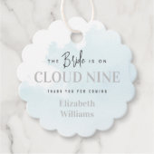 Cloud Nine Brautparty Vielen Dank Geschenkanhänger (Vorderseite)