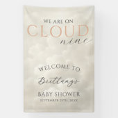 Cloud Nine Clouds Baby Shower Willkommen Banner (Vertikal)