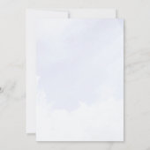 Cloud Nine Clouds Sky Minimalistisch Baby Dusche Einladung (Rückseite)