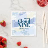 Cloud Nine Cloudy Art Brautparty Serviette (Beispiel)