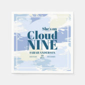 Cloud Nine Cloudy Art Brautparty Serviette (Vorderseite)