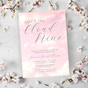 Cloud Nine Cloudy Sky Minimalistisches Brautparty Einladung