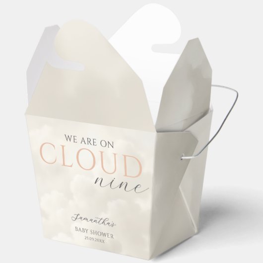 Cloud Nine Elegant Baby Shower Geschenkschachtel (Offen)