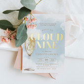 Cloud Nine Elegant Brautparty Folieneinladung