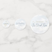 Cloud Nine Elegante Modernes Brautparty Konfetti (Rückseiten)