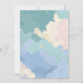 Cloud Nine Elegante Pastel Baby Dusche Einladung (Rückseite)