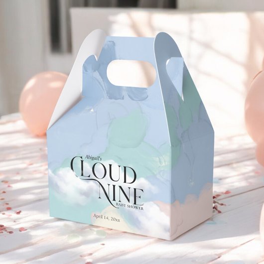 Cloud Nine Elegante Pastel Baby Dusche Geschenkschachtel