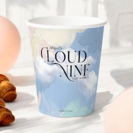 Cloud Nine Elegante Pastel Baby Dusche Pappbecher
