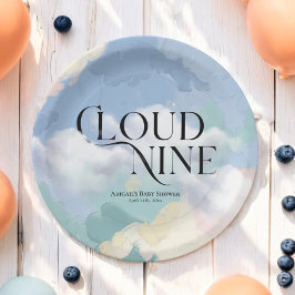 Cloud Nine Elegante Pastel Baby Dusche Pappteller