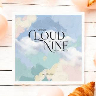Cloud Nine Elegante Pastel Baby Dusche Serviette