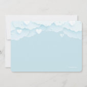 Cloud Nine Foto Birth Ankündigung Blue (Rückseite)