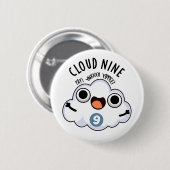 Cloud Nine Funny Weather Puff Button (Vorne & Hinten)