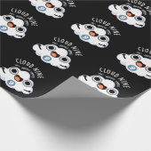 Cloud Nine Funny Weather Puff Dark BG Geschenkpapier (Ecke)