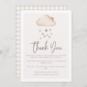 Cloud Nine Gender Neutral Baby Dusche Vielen Dank Einladung (Vorne/Hinten)