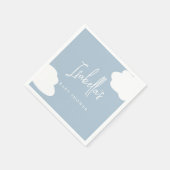 Cloud Nine Gender Neutral Baby Shower Serviette (Ecke)