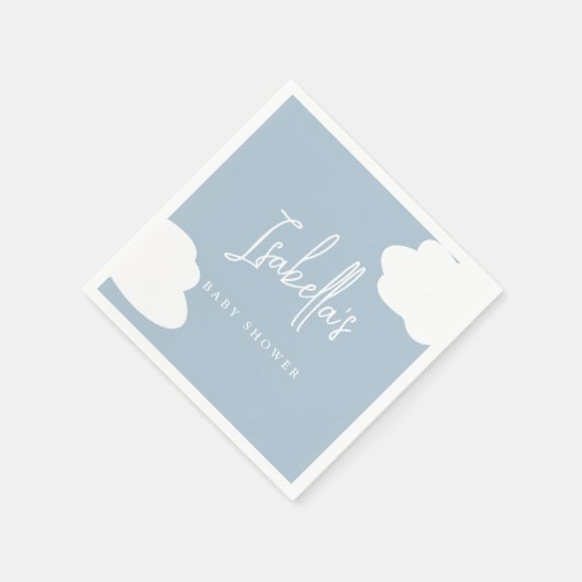 Cloud Nine Gender Neutral Baby Shower Serviette (Ecke)