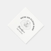 Cloud Nine Gender Neutral Baby Shower Teddy Bär Serviette (Ecke)