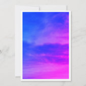 Cloud Nine Girl Baby Dusche Blue Pink Farbenfroh Einladung (Rückseite)