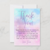 Cloud Nine Girl Baby Dusche Dankeskarte (Vorderseite)