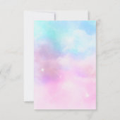 Cloud Nine Girl Baby Dusche Dankeskarte (Rückseite)