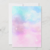 Cloud Nine Girl Baby Dusche Einladung. Einladung (Rückseite)