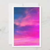 Cloud Nine Girl Baby Dusche Niedliche Pink Art Einladung (Rückseite)