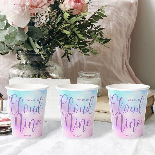 Cloud Nine Girl Baby Dusche Pappbecher