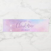 Cloud Nine Girl Baby Dusche Wasserflaschenetikett (Einzelnes Label)