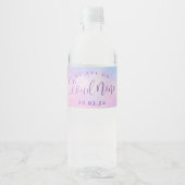 Cloud Nine Girl Baby Dusche Wasserflaschenetikett (Vorderseite)