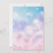 Cloud Nine Girl Baby Shower Einladung (Rückseite)