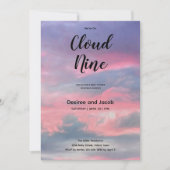 Cloud Nine Girl Baby Shower Invitations Einladung (Vorderseite)