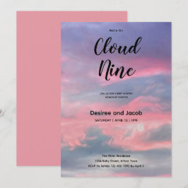 Cloud Nine Girl Baby Shower Invitations Einladung