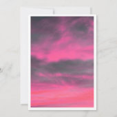 Cloud Nine Girl Babydusche farbenfroh rosa Künstle Einladung (Rückseite)