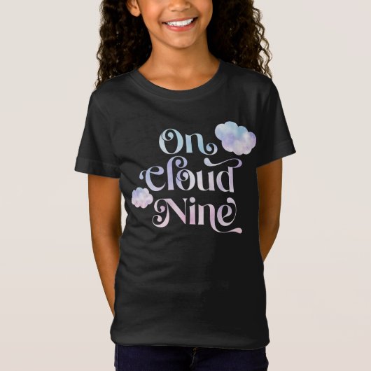 Cloud Nine Girl Birthday Party T-Shirt (Vorderseite)