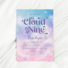 Cloud Nine Girls 9. Geburtstag Einladung