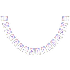 Cloud Nine Happy Birthday Banner - Wasserfarbe Ver