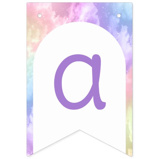 Cloud Nine Happy Birthday Banner - Wasserfarbe Ver (Dritte Fahne)