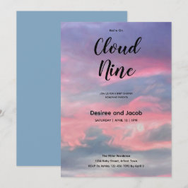 Cloud Nine Jungen-Baby-Einladungen zur Babyparty Einladung
