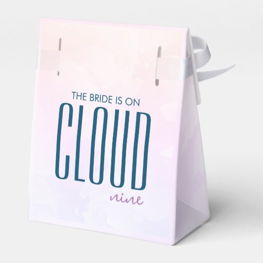 Cloud Nine Künstlerisch Bold Pastel Brautparty Geschenkschachtel (Rückseite)
