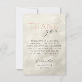Cloud Nine Modern Baby Shower Thank You Dankeskarte