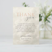 Cloud Nine Modern Baby Shower Thank You Dankeskarte (Stehend Vorderseite)