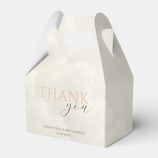 Cloud Nine Modern Baby Shower Thank You Geschenkschachtel (Vorderseite)