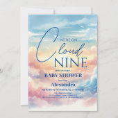 Cloud Nine Modern Baby Showroom Einladung (Vorderseite)