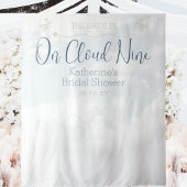 Cloud Nine Modern Elegante Brautparty Hintergrund Wandteppich