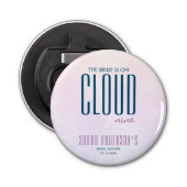 Cloud Nine Modern Pastel Blue Dreamy Brautparty Flaschenöffner (Vorderseite)