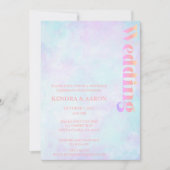 Cloud Nine Modern Pastel Wedding Einladung (Vorderseite)