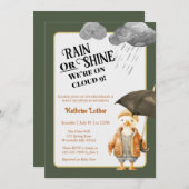 Cloud Nine Niedlich Woodland Duck Baby Duck Einladung (Vorne/Hinten)