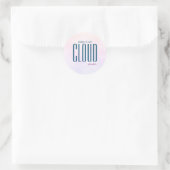 Cloud Nine Pastel Lila Blue Modern Brautparty Runder Aufkleber (Tasche)