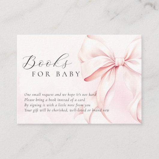 Cloud Nine Pink Baby Showbücher für Baby Begleitkarte (Vorderseite)