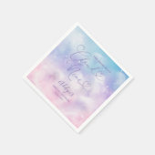 Cloud Nine Pink und Lila Sky Brautparty Serviette (Ecke)